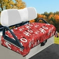 thumbnail image 2 of Yuyamidu HO-HO-HO Golf Cart Seat Covers, Fluffy Candy Canes Golf Cart Seat Towel Blanket, Fits More 2 Person Seats Club Car, Christmas Decoration, 2 of 8