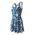 thumbnail image 5 of Conairie Girls Swimsuit One Piece Floral Print Bathing Suit Swim Dress Adjustable Straps Modest Swimwear Blue 11-12 Y, 5 of 6
