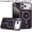 Purple, variant on XPM for Apple iPhone 17 Pro (6.3") Sparkly Diamond Bling Case Rhinestone Skin Hybrid with Magnetic Circle, MagSafe Compatible Phone Case Cover (Purple)