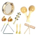 thumbnail image 2 of Percussion Instruments Toy Musical Instrument Set with Storage Bag Natural Wood 7-piece 0.684Kg, 2 of 7