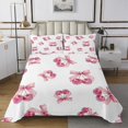 thumbnail image 1 of Erosebridal Cartoon Ribbon Coverlet Set Twin, Bow Cherry Bedding Set, Pink, 2 Pieces, 1 of 5