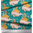 thumbnail image 3 of Soimoi Green Cotton Duck Fabric Artistic Leaf & Floral Printed Fabric 1 Yard 42 Inch Wide, 3 of 3