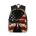 thumbnail image 1 of Disketp Patriotic USA Butterfly Art Mochila Ligera Clásica con Múltiples Bolsillos, Mochila Casual para Hombre y Mujer, Ideal para Escuela, Trabajo y Viajes, 1 of 6