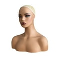 thumbnail image 4 of Cabeza De Maniquí Femenina Con Hombro, Cabeza De PVC Para Gafas, Barbería, 4 of 9