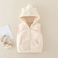 thumbnail image 2 of SUXIAN Baby Jacket Boys Girls Winter Vest Zip Up Cute Soft for Everyday Wear White 5-6 Years, 2 of 4