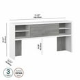 thumbnail image 3 of Echo 72W Desk Hutch in Pure White and Modern Gray - Engineered Wood, 3 of 6