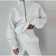 thumbnail image 3 of Zip Up Hoodies for Women Women'S Sports And Leisure Hooded Sweater Set For Autumn Winter Christmas Outfits Dressy, 3 of 4