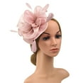 thumbnail image 4 of UJNDER Fascinator Hats for Women Elegant Pillbox Flower Headwear for Tea Party Wedding Events Hair Accessories Pink, 4 of 4