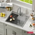 thumbnail image 3 of DELTA Rivet 25 Workstation Kitchen SinkDrop-In Top Mount16 GaugeStainless Steel Single Bowl withWorkFlow LedgeandAccessories, 3 of 14