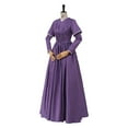 thumbnail image 4 of Women's Civil War Dress Purple Plaid Dress Medieval Victorian Rococo Plaid Ball Gown, 4 of 6