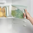 thumbnail image 6 of 2.4 L Plastic Storage Containers with Lid Large Square Food Storage Organizer Stackable Refrigerator Organizer with Handle Kitchen Containers for Fruits Vegetables Meat Eggs, 6 of 6