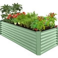 thumbnail image 3 of Best Choice Products 8x4x2ft Outdoor Metal Raised Garden Bed, Planter Box for Vegetables, Flowers, Herbs - Sage Green, 3 of 9