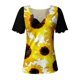thumbnail image 4 of Pntutb - Camiseta de manga corta con cuello en V para mujer, informal, a la moda Pntutb Pntutb-2445, 4 of 4