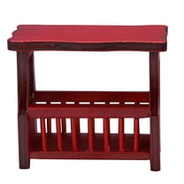 TAILTOSS Magazine Rack Red Synthetic Material 1Pcs Mini House Scenery