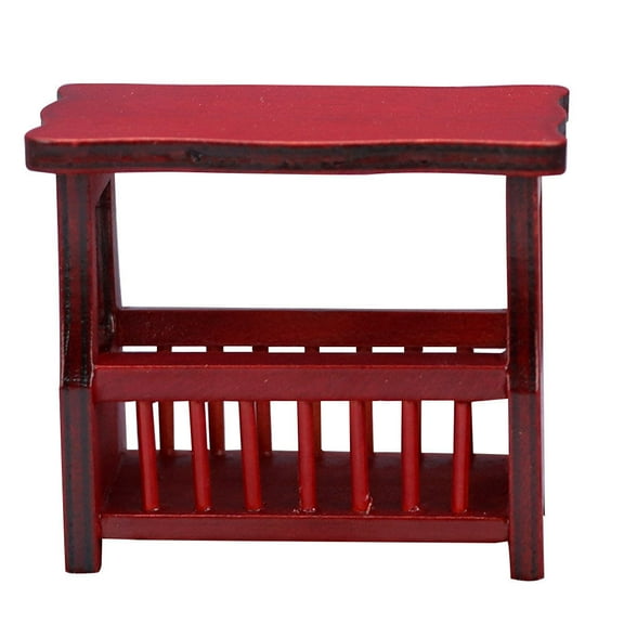 TAILTOSS Magazine Rack Red Synthetic Material 1Pcs Mini House Scenery