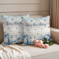 thumbnail image 6 of Outdoor Pillow Covers 20x20 Set of 2, Navy Blue Starfish Coastal Waterproof Patio Throw Pillow Covers for Couch Sofa Chair, Vintage Nautical Summer Coral Shell Pillowcases for Throw Pillows, 6 of 9