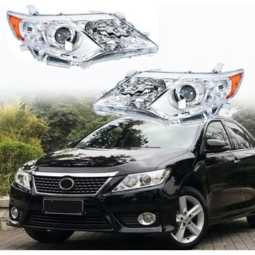 PET-U Headlight Headlamp Assembly Replacement for 2012 2013 2014 Toyota Camry Driver and Passenger Side 8115006470, 8111006470, 8115006800, 8111006800