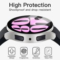 thumbnail image 4 of ZUKKASHAN Case with Screen Protector for Samsung Galaxy Watch 6 44mm, Overall Protective Cover, Built-in Tempered Glass Film High Sensitivity, 2 Pack, 4 of 5
