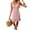 #531-Pink, variant on Roncen Women's Ribbed Knit A-Line Dress Square Neck Sleeveless Dresses Ruffled Hem Casual Dresses Slim Fit Tank Dress