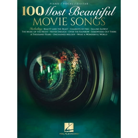 100 Most Beautiful Movie Songs Piano/Vocal/Guitar Songbook Sheet Music for Iconic Film Themes Easy Arrangements for All , (Paperback)