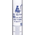 thumbnail image 2 of Graduated Cylinder, 5ml - Class B Tolerance ?0.10ml - Round Base - Blue Graduations - Borosilicate 3.3 Glass - Eisco Labs, 2 of 4