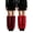 Wine Red and Red, variant on 2‑Pack Women Shaggy Faux Fur Knee High Leg Warmers, Y2K Fluffy Long Fur Leg Cuffs for Halloween Cosplay Party Winter Costume Accessory