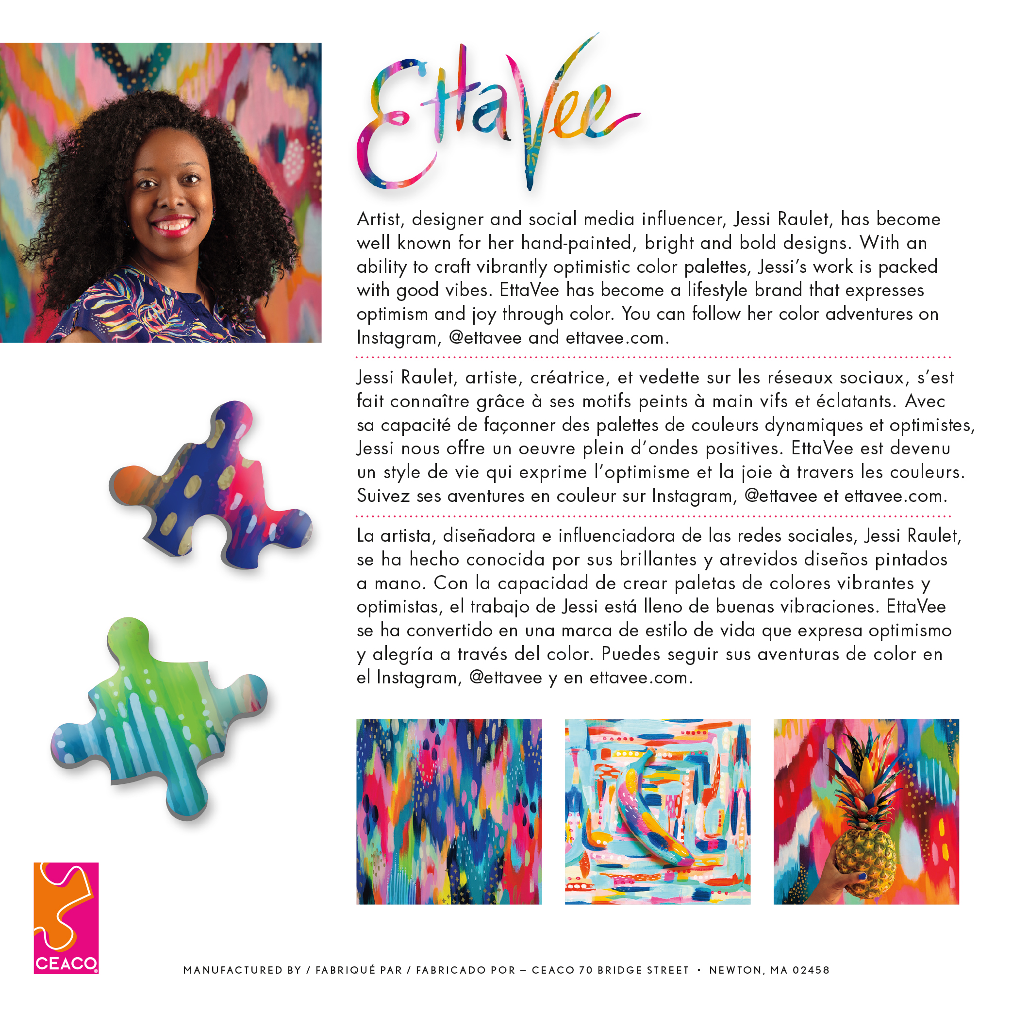 Ceaco - Etta Vie - Hello Color - 300 Piece Oversized Jigsaw Puzzle