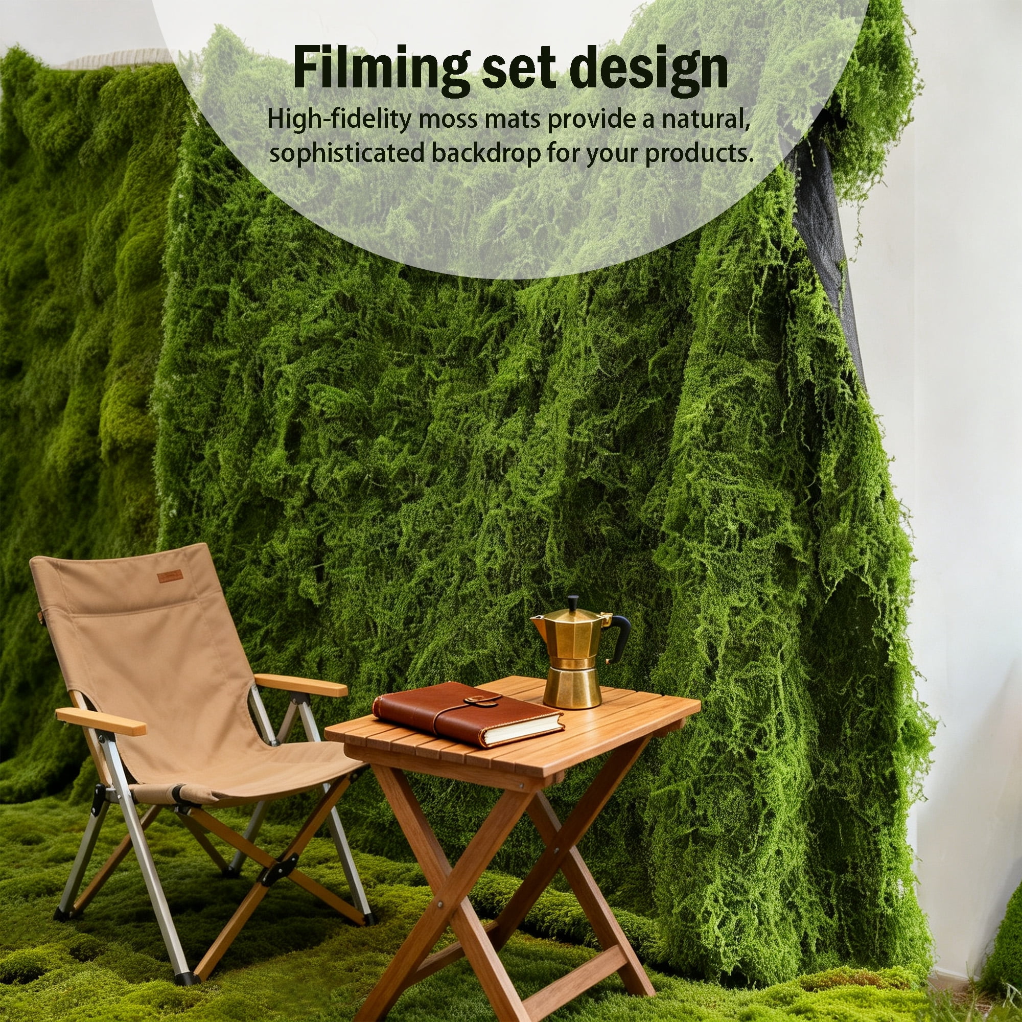 Tifaealis Artificial Moss Mat 39.37" x 78.74" | Dark Green Faux Moss | Low-Maintenance Indoor & Outdoor Plant Moss for Home, Garden, and Crafts