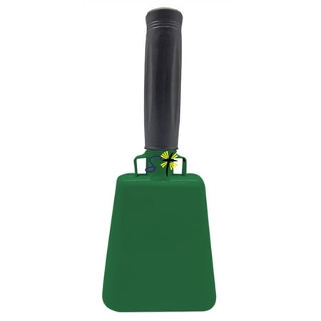 8.6 inch Hunter Green Bell Black Handle Cowbell with Stick Grip Handle Used for Cheering at Sporting Events - Cow Bell by Stewart Tradingâ?¢