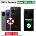 thumbnail image 2 of Compatible with Samsung Galaxy S20 Plus Case,Samsung S20 Plus Case with HD Screen Protector with Slide Camera Cover, 360°Rotation Ring Kickstand [Military Grade] Case for Galaxy S20+ Plus,Red, 2 of 15