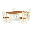 thumbnail image 2 of East West Furniture Dover 5-piece Wood Dinette Set in Buttermilk/Cherry, 2 of 4