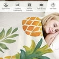 thumbnail image 3 of ONETECH  Ultra Soft Flannel Bed Blanket Summer Pineapple Throw Blanket All Season Warm Fuzzy Light Weight Cozy Plush Blankets for Living Room/Bedroom, 3 of 6