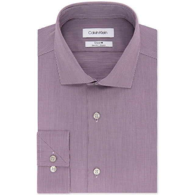 Calvin Klein Chemise Habillée Extensible Sans Repassage pour Hommes, Violette, Col 15.5 Pouces Manches 32-33 Pouces