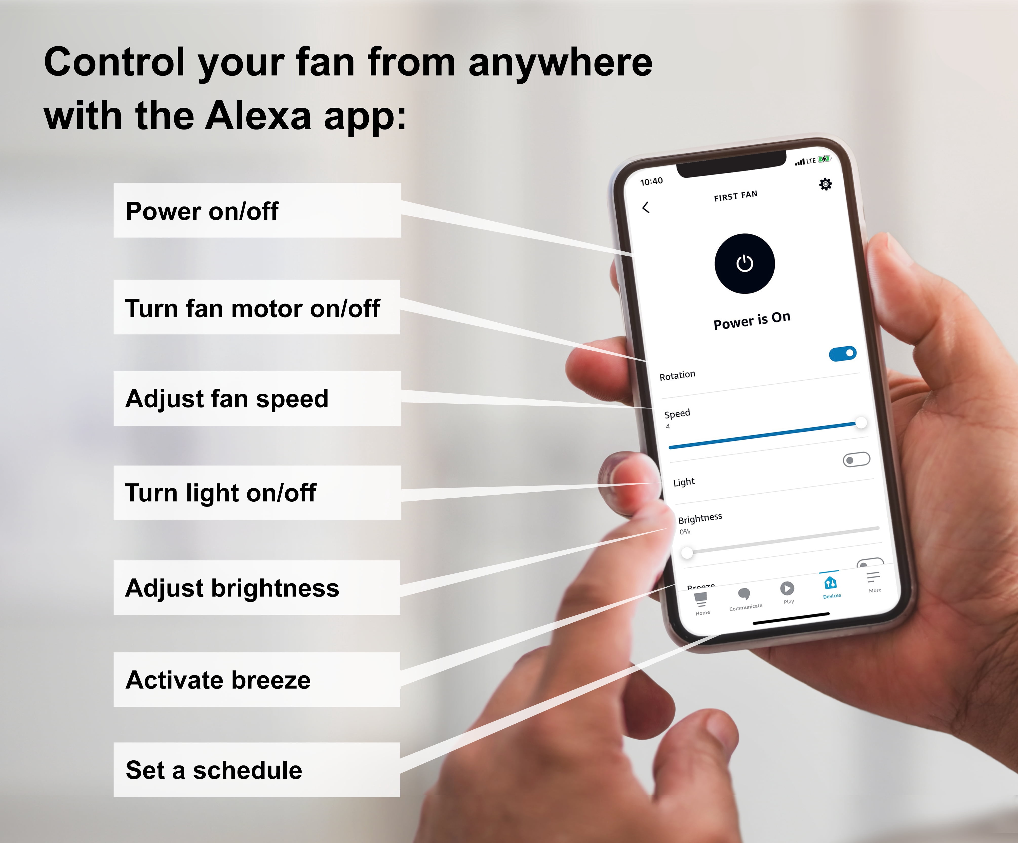 Westinghouse Lighting Modern Alta Vista Smart Wi-Fi Ceiling Fan with LED Light, Remote Control 52 Inch Brushed Nickel Finish, Opal Frosted Glass, Compatible with Amazon Alexa & Echo Device