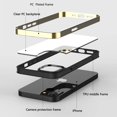 thumbnail image 2 of IBAOLEA Compatible for iPhone 13 Pro 6.1 inch (2021) Case Clear PC Back+ TPU Electroplated Edge Anti-Yellow Cases Shockproof Shell Protective Bumper Cover (Black) Black iPhone13 Pro Case, 2 of 6