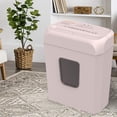 thumbnail image 7 of Bonsaii Confidential Shredder, Ideal for home offices, this high-security device shreds up to 6 sheets at once, handling documents, mail, staples, and credit cards, 3.4-gallon bin, Pink, 7 of 7