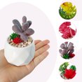 thumbnail image 3 of Artificial Succulents Fake Plant in Pots Mini floral Décor Artificial Greenery Realistic Faux Succulents for Home Office Window Sill Bathroom Bedroom 4 Pcs Multi-Color, 3 of 8