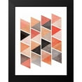 thumbnail image 2 of OnRei 19x24 Black Modern Framed Museum Art Print Titled - School Of Rose Triangles, 2 of 5