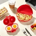 thumbnail image 3 of SHJHENG Microwave Egg Poacher with Lid - Plastic Double Egg Cooker for Breakfast, Quick Egg Maker for Home Kitchen, Microwave Safe Egg Steamer Tool (Multiple Styles Available), 3 of 7