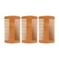 thumbnail image 2 of 3pcs Beard Comb Kit Double Sided Fine Wide Teeth Prevent Static Wooden Mustache Grooming Comb, 2 of 8