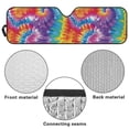 thumbnail image 6 of HUIACONG Colorful Tie-Dye Windshield Sun Shade Heat Shield Sun Visor Mat Compatible with Jeep Wrangler Rubicon Sahara TJ JK JKU 2 Door & 4 Door, 6 of 6