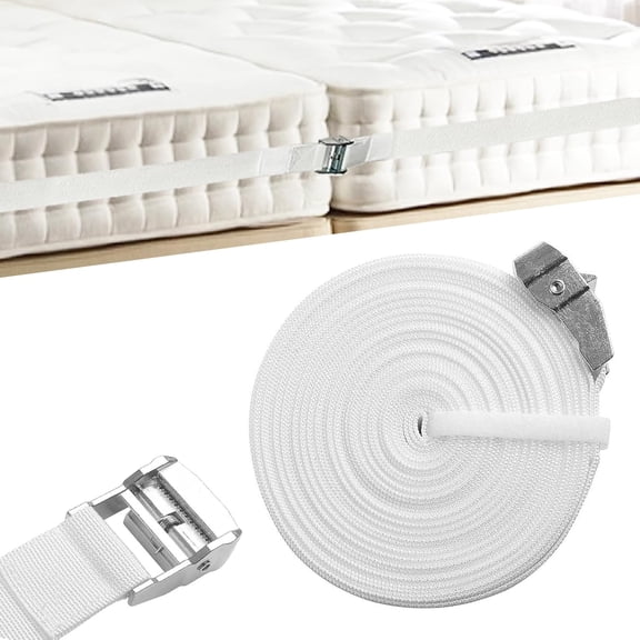 33-Foot Long Twin Bed Connector, 2 Inch Wider Twin Bed Connector Strap, Mattress Splicer, Adjustable Heavy Duty Metal Buckle, Extra Wide Rugged and Durable Without Warping Harmless to Mattress