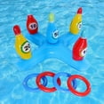 thumbnail image 3 of [Con Video] Juguete Acuático Bolos Inflable Cruz Juego para Anillo Lanzamiento Combinación (1 Cruz + 2 Círculos Rojos + 2 Círculos Azules), 3 of 9