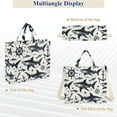 thumbnail image 6 of Sharks Anchors Corduroy Tote Bag Handbag Large Messenger Bag Shoulder Crossbody Zipper Bag Purse, 6 of 8