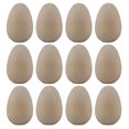 thumbnail image 1 of 12 piezas de huevos de artesanía sin pintar para decorar a mano, huevos de pájaro en blanco, adornos de huevos falsos, 1 of 3