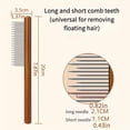 thumbnail image 3 of Pet Flea Comb, Cat Dog Lice Remover, Plastic Fine Tooth Grooming Comb with Steel Pins, 3 of 6