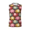 thumbnail image 6 of Lsque Cute Elephants Print Men's Cotton Blend Sleeveless Muscle Shirts (S-3XL)- Moisture Wicking, Odor Protection, UPF 30+,Medium, 6 of 8