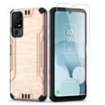 thumbnail image 2 of For TCL 40 XL Case + Tempered Glass Tough Brushed Metallic Shockproof Cover, 2 of 2
