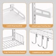 thumbnail image 5 of Biemlerfn 3-Tier Wall Mounted Storage Organizer Shelf, Space-Saving & Height-Adjustable Over The Toilet Storage Rack for Bathroom, Kitchen, Living Room, White, 5 of 8