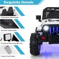 thumbnail image 5 of INFANS 12V Ride on Truck Car with Parents Remote Control, 3 Speeds, Bluetooth Music Radio, LED Lights, Soft Start, Electric Vehicles for Boys Girls Kids Toddler, 5 of 10